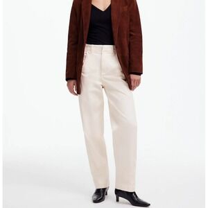 Madewell‎ Womens High Rise Tapered Jeans Size 30 Cream Denim Office Casual